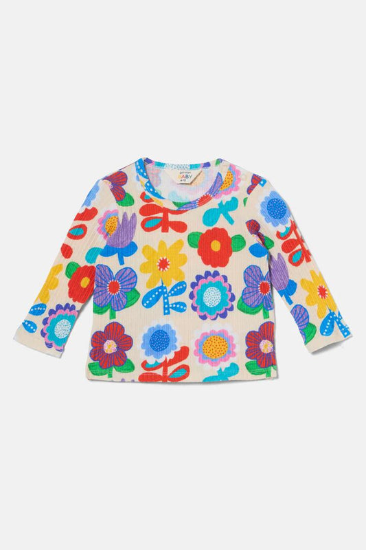 Image of T-Shirts. Productname: Geo Floral Baby T-Shirt in Cream colour by brand - Gorman