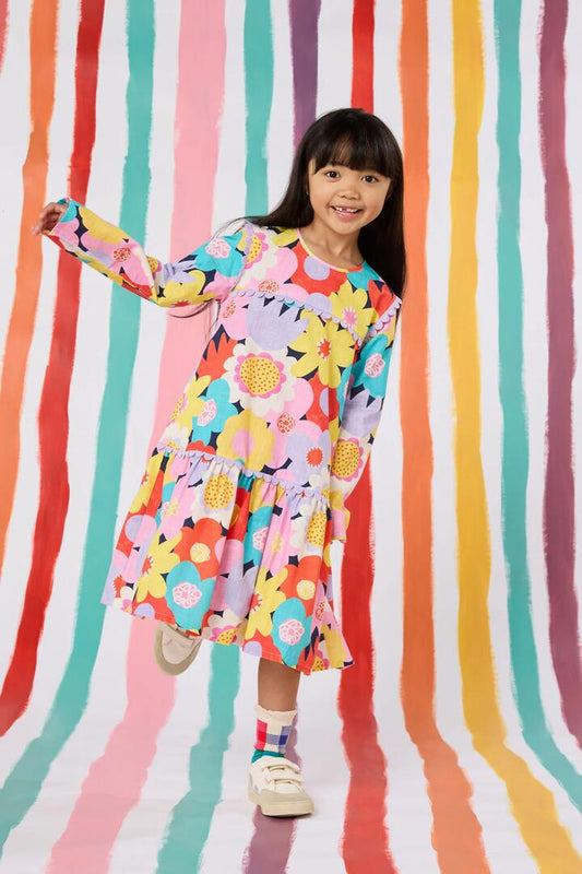 Image of Dresses. Productname: Geo Floral Kids Dress in Multi colour by brand - Gorman