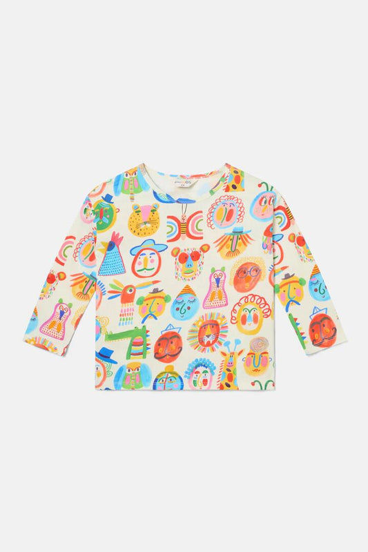 Image of T-Shirts. Product name - Gallery Kids Long Sleeve T-Shirt in Cream colour by brand - Gorman