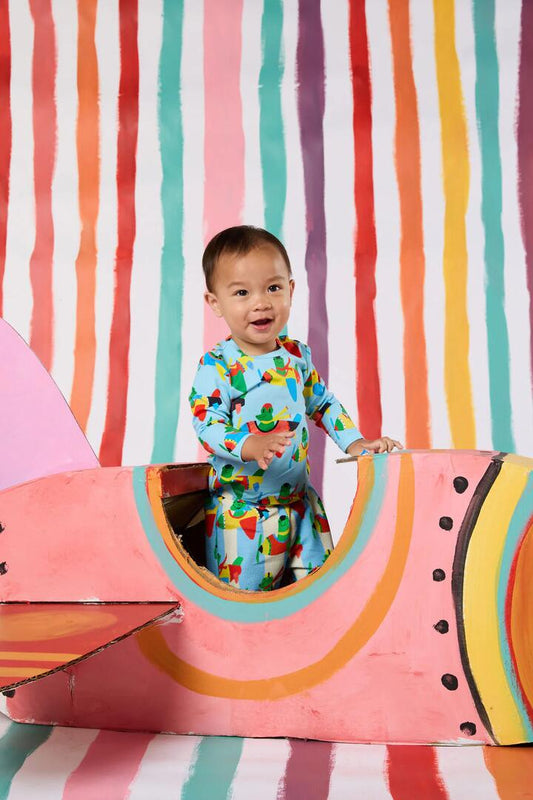 Image of T-Shirts. Productname: Flying Frogs Baby T-Shirt in Blue colour by brand - Gorman