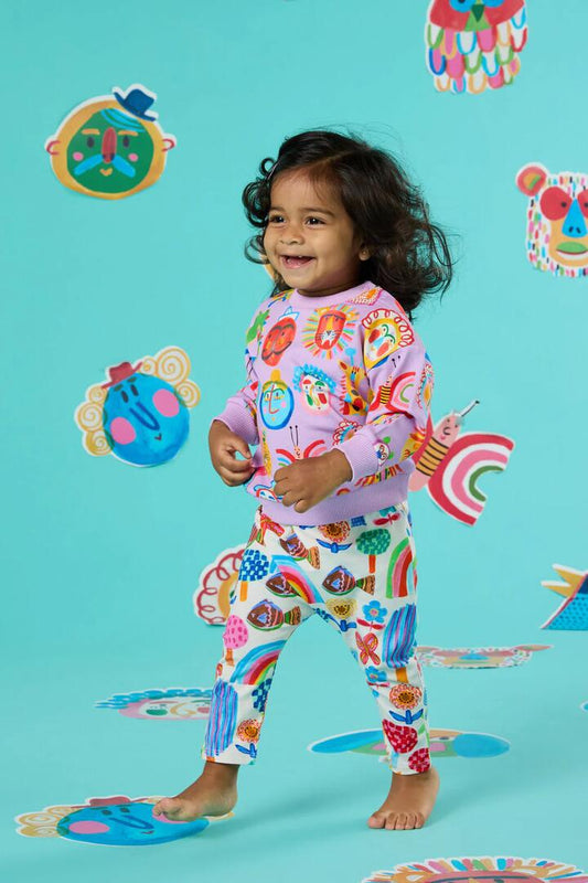 Image of a model wearing Outerwear. Productname: Gallery Baby Sweater in Lilac colour by brand - Gorman