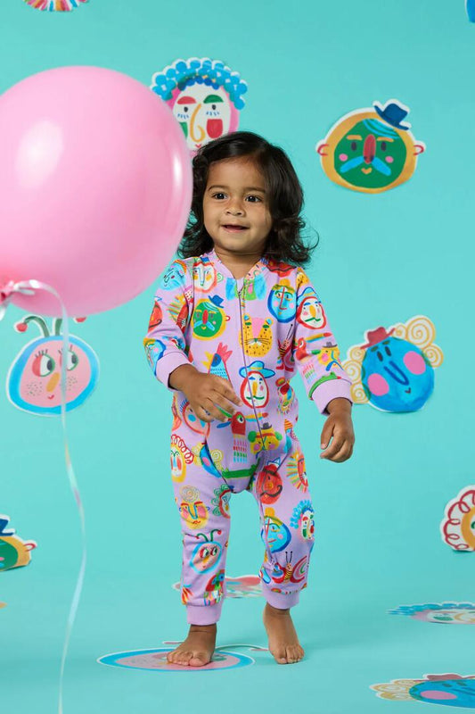 Image of Bodysuits. Productname: Gallery Baby Onesie in Lilac colour by brand - Gorman