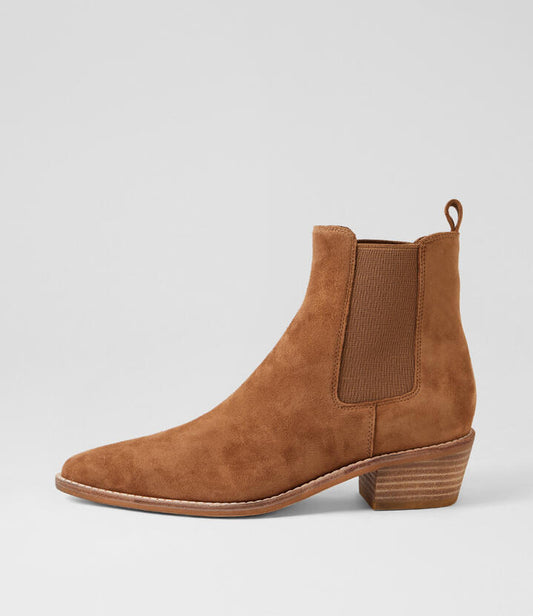 Image of Boots. Productname: Diskel Light Choc Suede Chelsea Boots in Lt Choc colour by brand - MIDAS