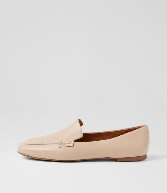 Image of Flats. Productname: Nicolo Nougat Luxe Leather Loafers in Nougat Luxe colour by brand - MIDAS