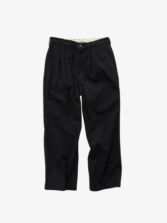 Image of a model wearing Pants. Productname: S-Double Wide Cut Field Pant in Black colour by brand - S-Double