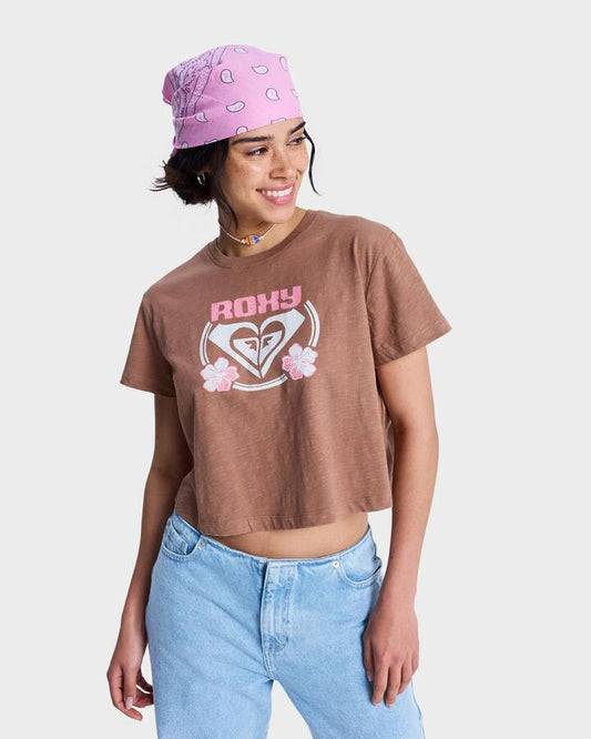 Image of T-Shirts. Productname: Roxy Womens Endless Weekend T-Shirt Brownie - in Brownie colour by brand - Roxy