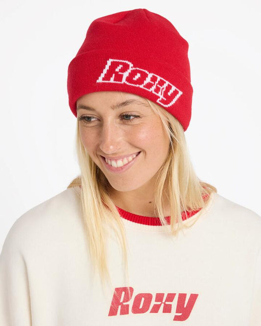 Image of Hats. Productname: Roxy Womens Going Back Beanie Rio Red - in Rio Red colour by brand - Roxy