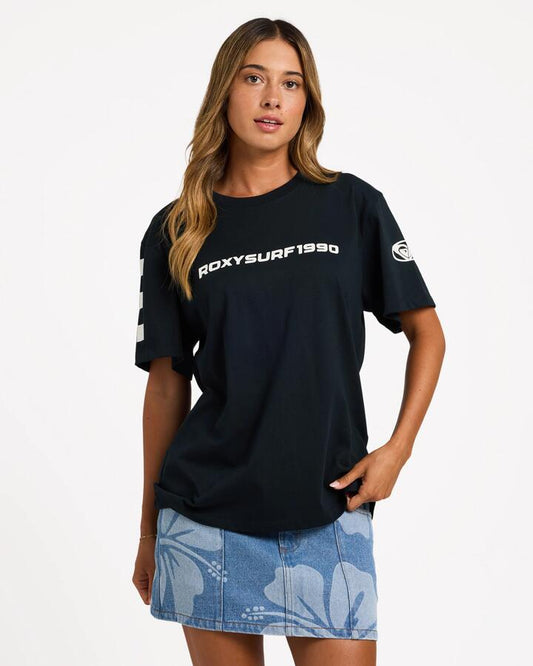 Image of T-Shirts. Productname: Roxy Womens Surf90 T-Shirt Black - in Black colour by brand - Roxy
