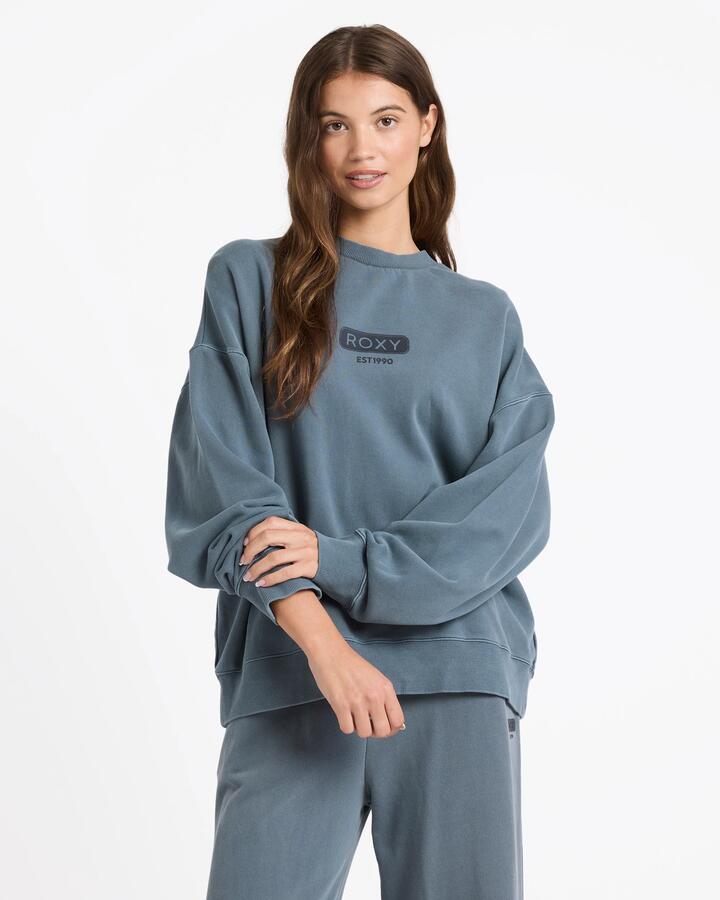 Image of Accessories. Productname: Roxy Womens Heading Out Crew Neck Dark Slate - in Dark Slate colour by brand - Roxy