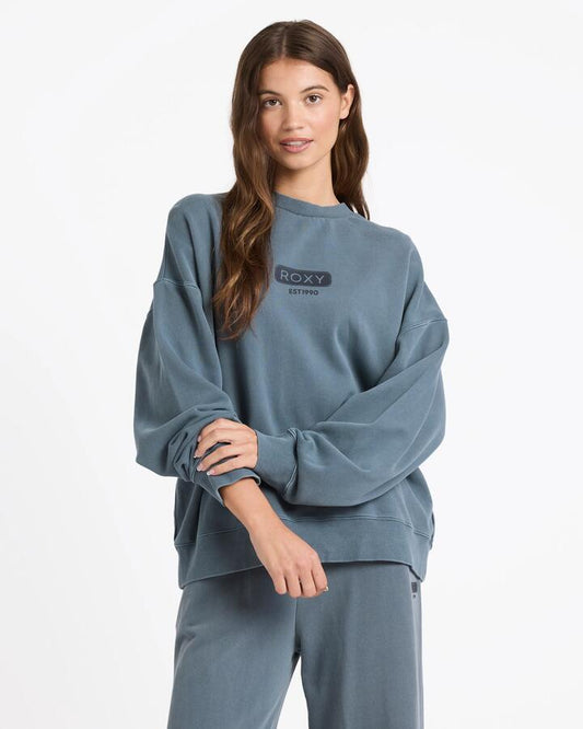 Image of Accessories. Productname: Roxy Womens Heading Out Crew Neck Dark Slate - in Dark Slate colour by brand - Roxy