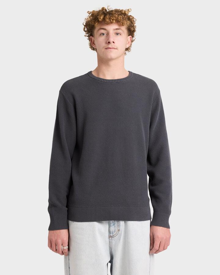 Image of Accessories. Productname: RVCA Mens Duke Crew Neck Garage Blue - in Garage Blue colour by brand - RVCA