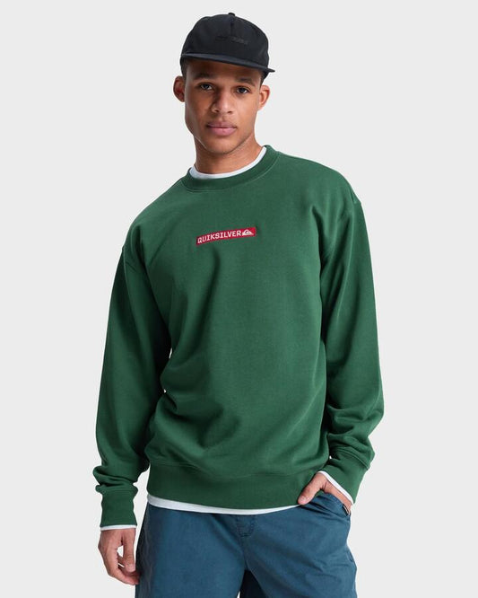 Image of Accessories. Productname: Quiksilver Mens Dna Crew Neck Forest - in Forest colour by brand - Quiksilver