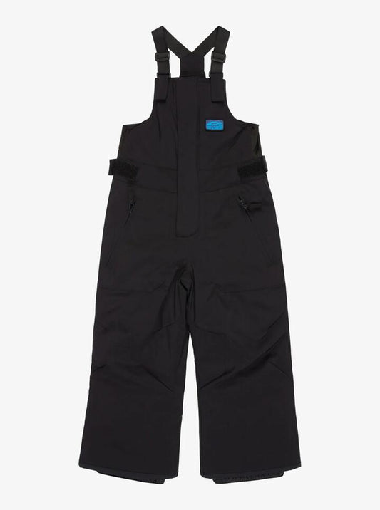 Image of a model wearing Pants. Productname: Quiksilver Boys 2-7 Boogie Kids Bib Snow Pants True Black - in True Black colour by brand - Quiksilver