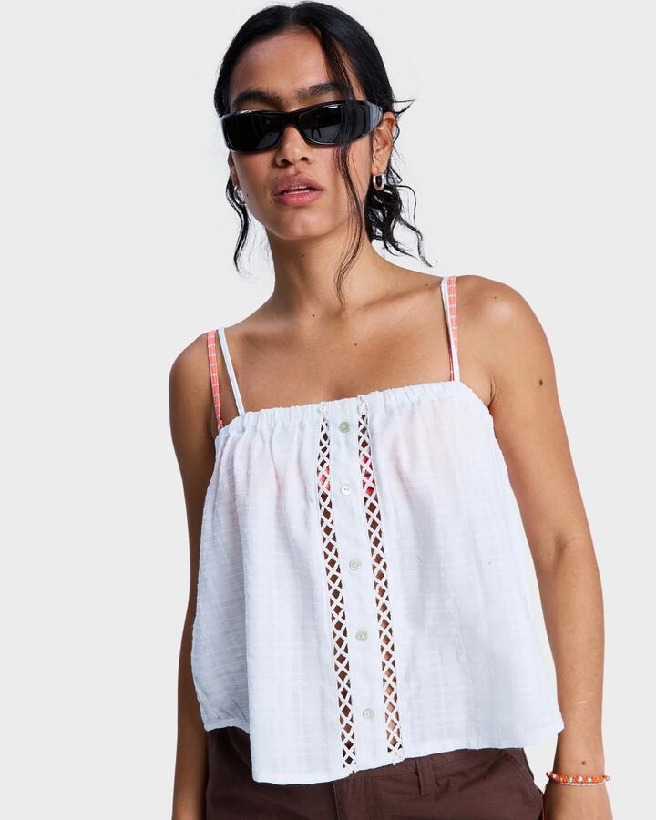 Image of Blouses. Productname: Roxy Womens Sweetest Sky Blouse Coconut Milk - in Coconut Milk colour by brand - Roxy