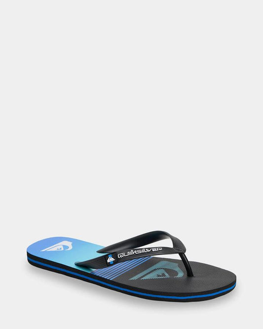 Image of Sandals. Productname: Quiksilver Mens Moncata Art Thongs Blue/Multi - in Blue/Multi colour by brand - Quiksilver