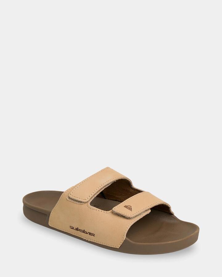 Image of Slippers. Productname: Quiksilver Mens Sunset Slides Tan - in Tan colour by brand - Quiksilver