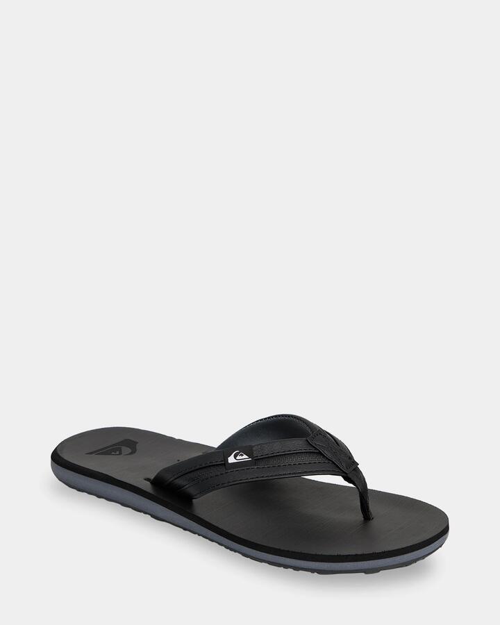 Image of Sandals. Productname: Quiksilver Mens Carver Thongs Black - in Black colour by brand - Quiksilver
