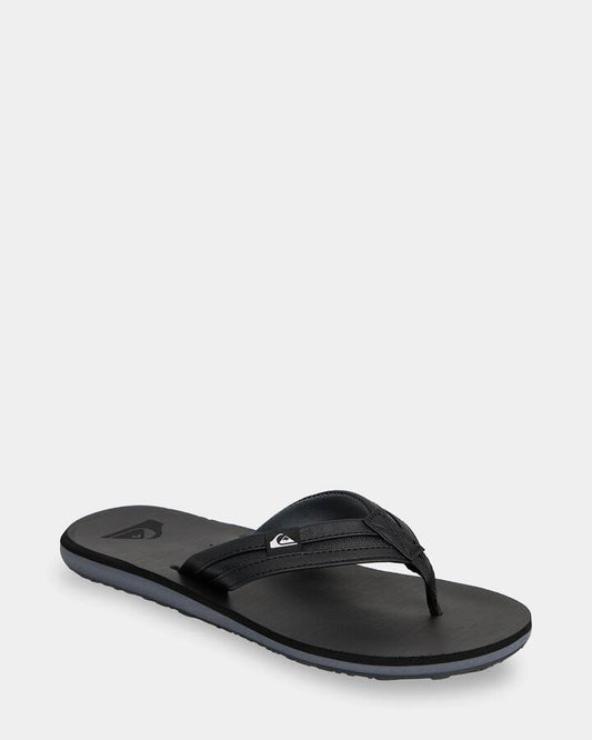 Image of Sandals. Productname: Quiksilver Mens Carver Thongs Black - in Black colour by brand - Quiksilver