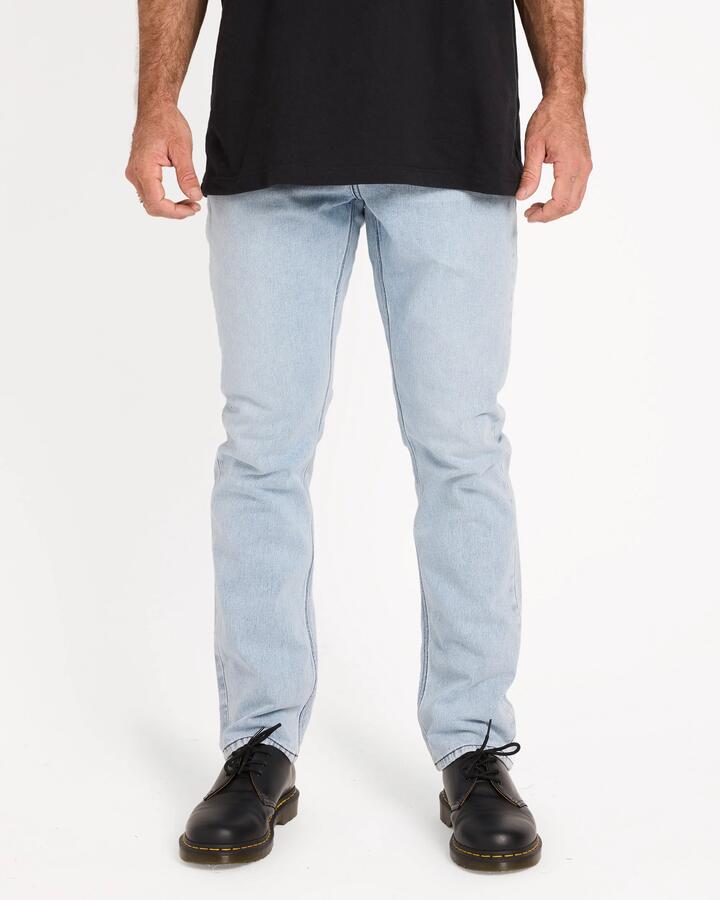 Image of Jeans. Product name - Volcom Mens Solver Denim Jeans Rinse in Rinse colour by brand - Volcom