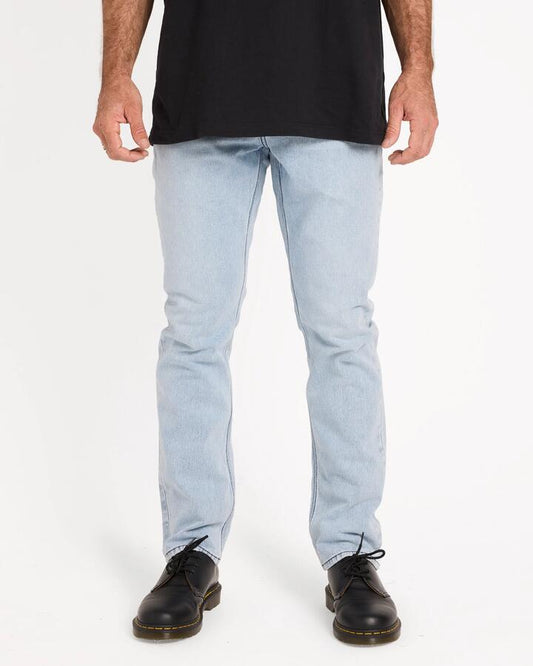 Image of Jeans. Product name - Volcom Mens Solver Denim Jeans Rinse in Rinse colour by brand - Volcom