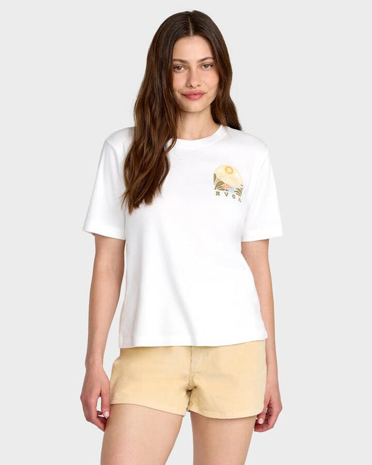 Image of T-Shirts. Productname: RVCA Womens Icon T-Shirt Vintage White - in Vintage White colour by brand - RVCA