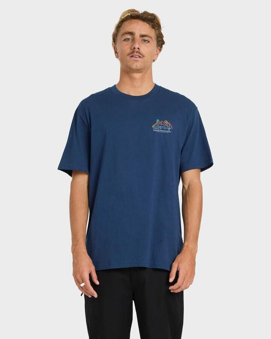 Image of T-Shirts. Productname: Billabong Mens Range Adiv Premium Fit T-Shirt Dark Blue - in Dark Blue colour by brand - Billabong