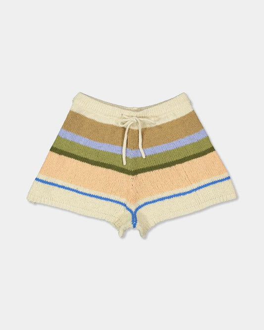 Image of a model wearing Shorts. Productname: Billabong Womens Bright Sol Elastic Waist Shorts Light Peach - in Light Peach colour by brand - Billabong