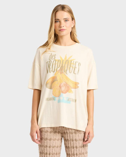 Image of T-Shirts. Productname: Billabong Womens Freshest Things Oversized T-Shirt Whitecap - in Whitecap colour by brand - Billabong