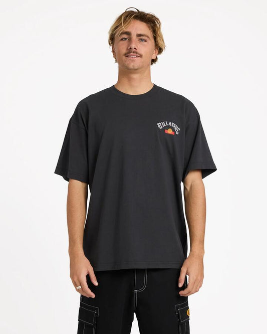 Image of T-Shirts. Product name - Billabong Mens Otis Flag T-Shirt Charcoal in Charcoal colour by brand - Billabong