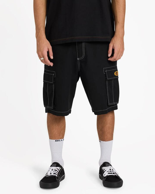 Image of Boots. Product name - Billabong Mens Otis Combat Cargo 21" Shorts Black in Black colour by brand - Billabong