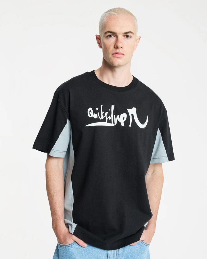 Image of T-Shirts. Productname: Quiksilver Mens Yg Lazer T-Shirt Black - in Black colour by brand - Quiksilver