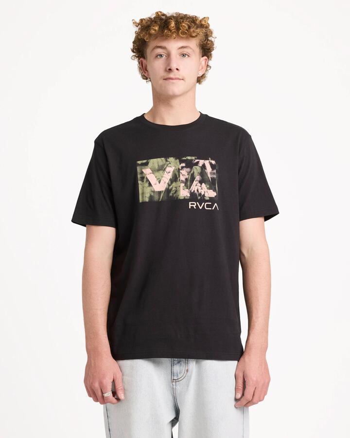 Image of T-Shirts. Product name - RVCA Mens Balance Box T-Shirt Black in Black colour by brand - RVCA