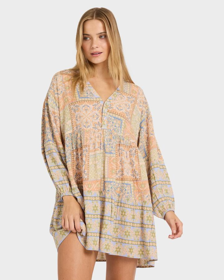 Image of Dresses. Productname: Billabong Womens Take It Back Mini Dress Twilight Blue - in Twilight Blue colour by brand - Billabong
