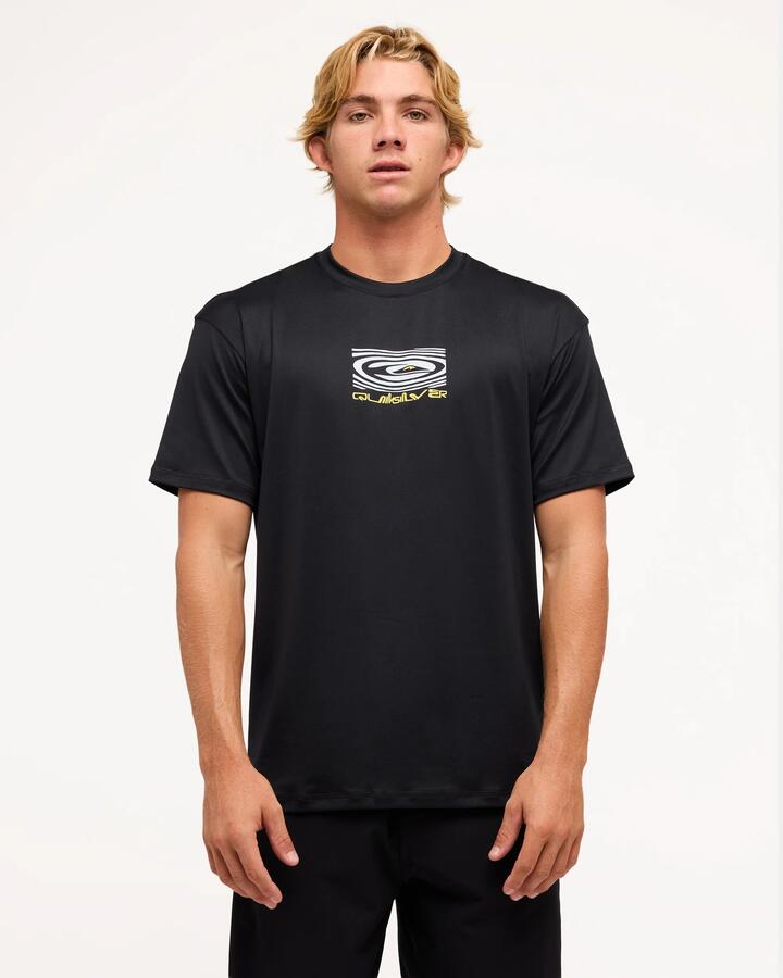 Image of Shirts. Product name - Quiksilver Mens Sea Drip Surf Shirt Black in Black colour by brand - Quiksilver