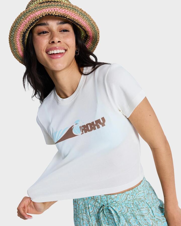 Image of T-Shirts. Productname: Roxy Womens Beach Love T-Shirt Coconut Milk - in Coconut Milk colour by brand - Roxy
