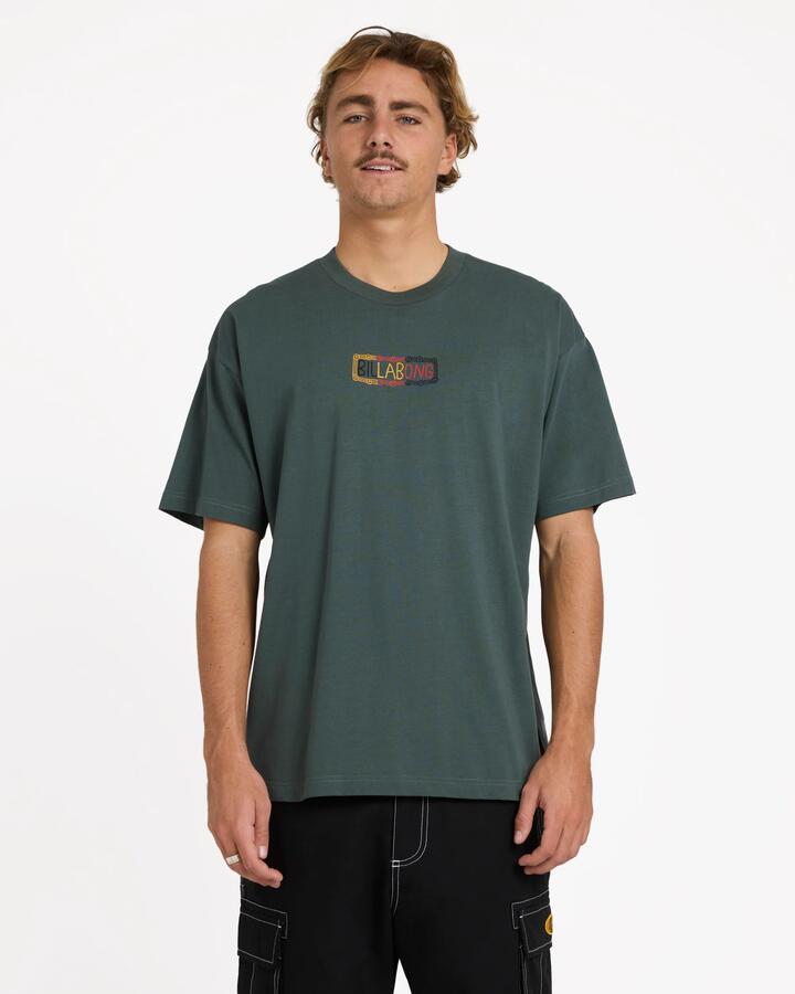 Image of T-Shirts. Product name - Billabong Mens Otis Treble T-Shirt Green Slate in Green Slate colour by brand - Billabong