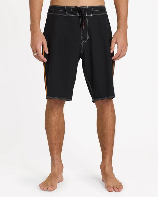Image of Swimwear. Product name - Billabong Mens Otis Flag Dbah Pro 19" Boardshorts Black in Black colour by brand - Billabong