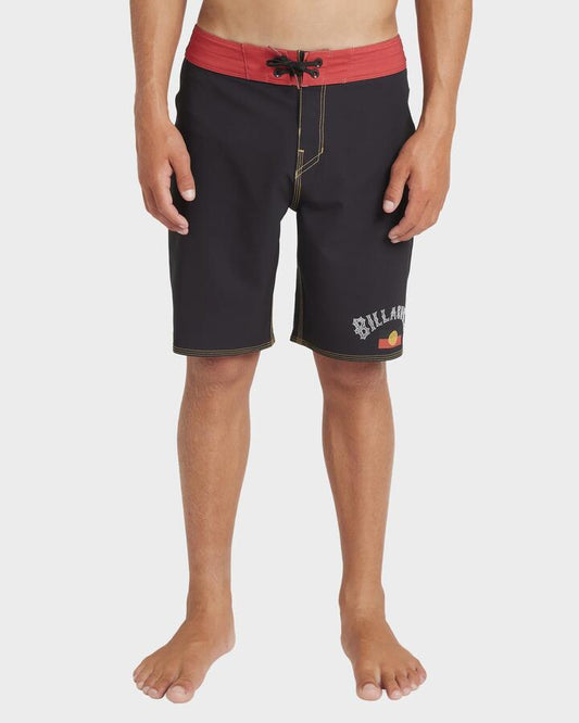 Image of Swimwear. Product name - Billabong Boys 8-16 Otis Flag Pro Boardshorts Black in Black colour by brand - Billabong