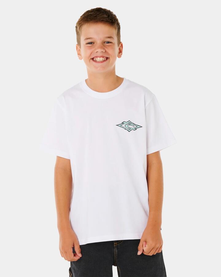 Image of T-Shirts. Product name - Rip Curl Boys 8-16 Haze Days T-Shirt White in White colour by brand - Rip Curl