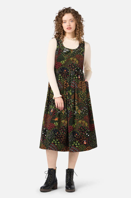 Image of Dresses. Productname: Rolling Hills Cord Midi Dress in Black colour by brand - Princess Highway