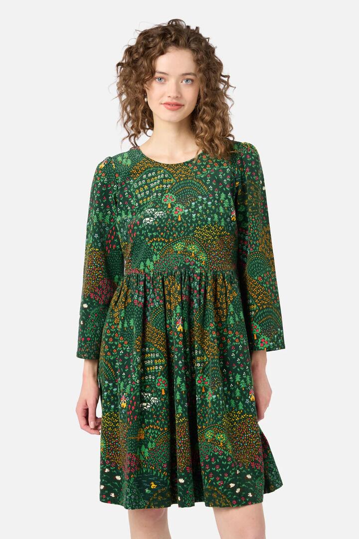 Image of Dresses. Productname: Rolling Hills Cord Smock Dress in Green colour by brand - Princess Highway