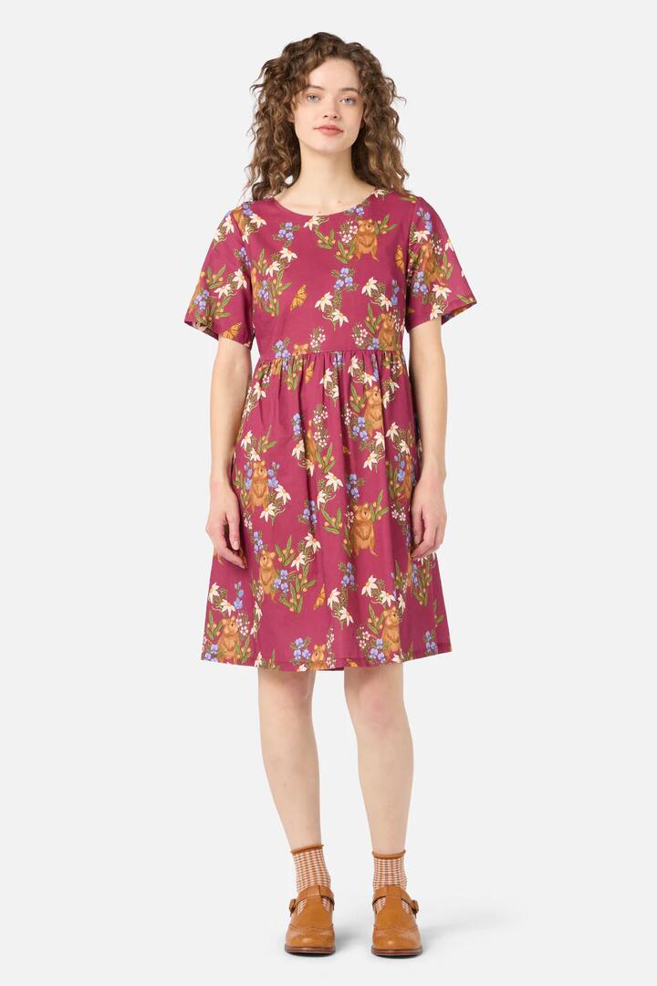 Image of Dresses. Productname: Quokka & Flora Smock Dress in Rose colour by brand - Princess Highway