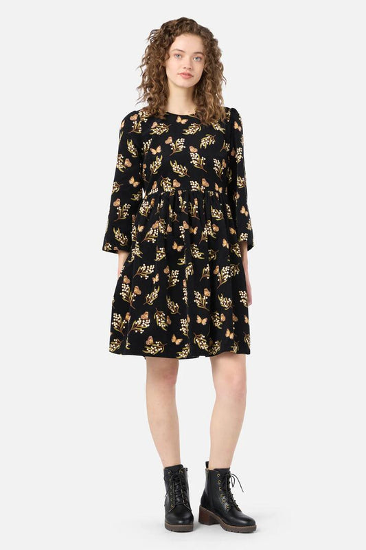 Image of Dresses. Productname: Wattle & Butterfly Smock Dress in Black colour by brand - Princess Highway