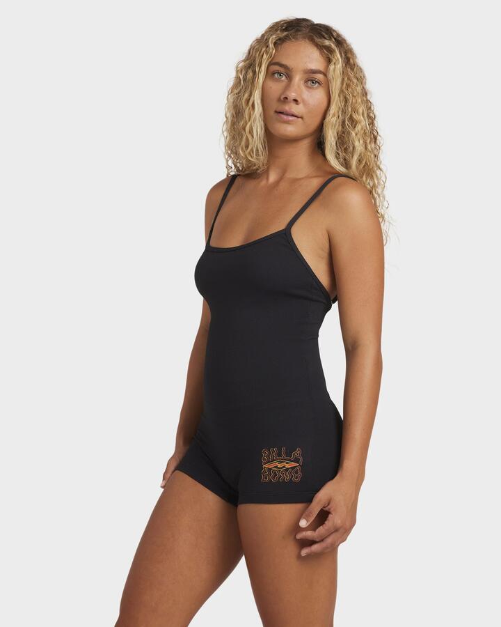 Image of a model wearing Tops. Productname: Billabong Otis Dreaming Tank Surf Suit Off Black - in Off Black colour by brand - Billabong