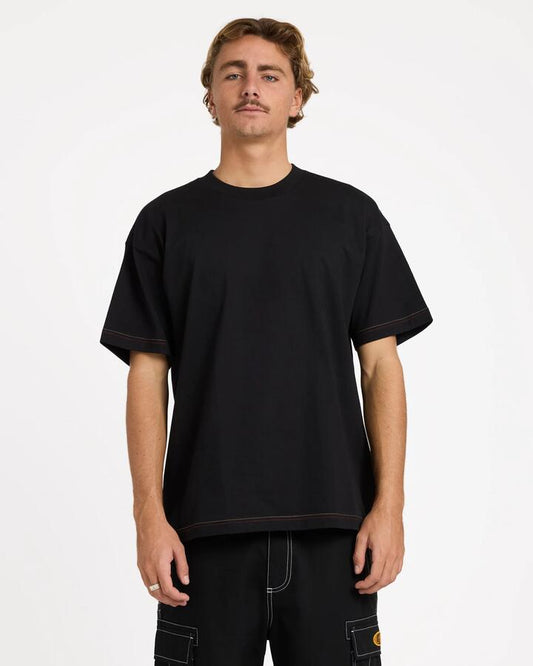 Image of T-Shirts. Product name - Billabong Mens Otis Stitch T-Shirt Black in Black colour by brand - Billabong