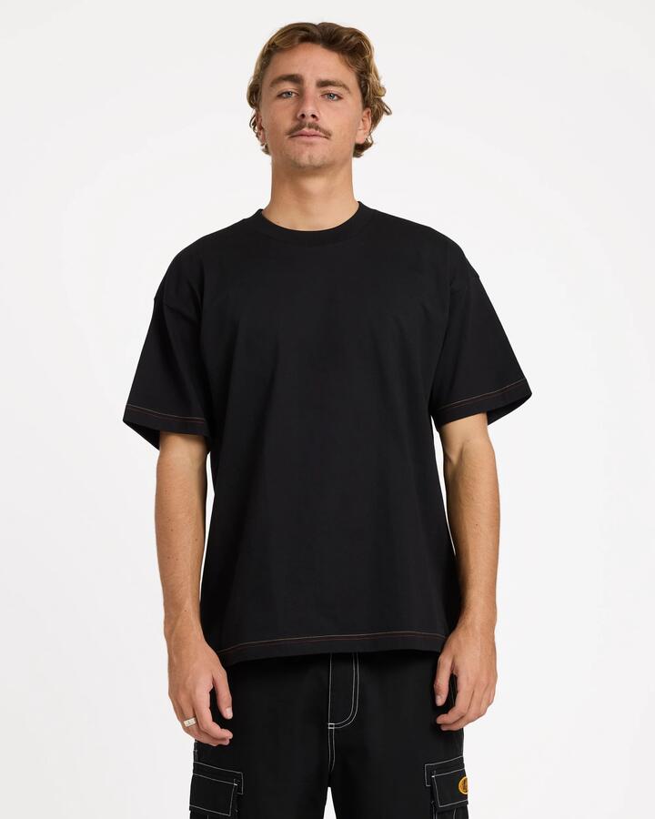 Image of T-Shirts. Product name - Billabong Mens Otis Stitch T-Shirt Black in Black colour by brand - Billabong