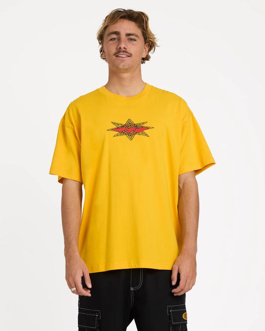 Image of T-Shirts. Product name - Billabong Mens Otis Diamond T-Shirt Old Gold in Old Gold colour by brand - Billabong
