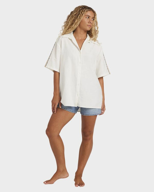 Image of Shirts. Product name - Billabong Womens Otis Dreaming Shirt Salt Crystal in Salt Crystal colour by brand - Billabong