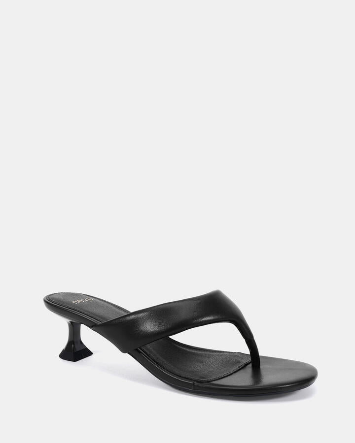 Image of Heels. Productname: Linger: Black - Women's Strappy - Low Heel in Black colour by brand - Novo