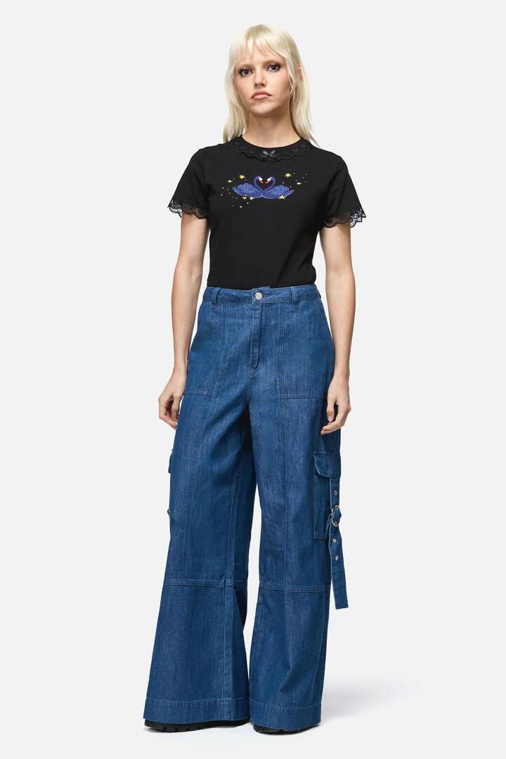 Image of Jeans. Productname: Constance Denim Cargo Jean in Blue colour by brand - Dangerfield
